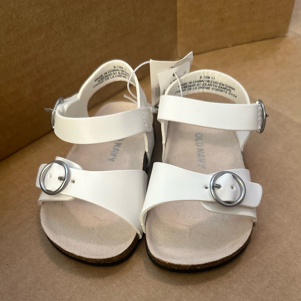 NWT Faux Leather Baby Girls Strap Sandals- Size: 6-12M